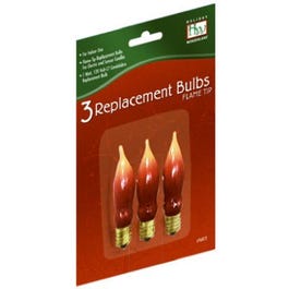 Christmas Candle Replacement Bulb, C7, Flame Tip, 3-Pk.