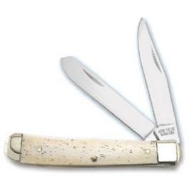Mustang Trapper Knife, 2-Blade, Bone Handle