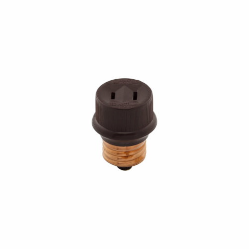 Eaton Cooper Wiring Socket Adapter, 125V Brown (125V, Brown)