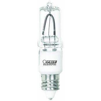 Feit Elec. BPQ50/CL/MC Light Bulb, Mini Candelabra Halogen Clear 120 Volt 50 Watt