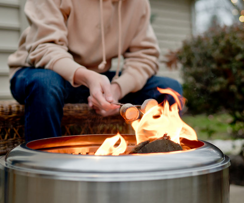 Duraflame™ Stainless Steel Low Smoke Fire Pit (19 (48cm) Diameter - 15.5 (39cm) Height (without stand), 304 & 202 Stainless Steel)
