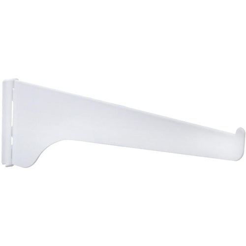 Knape & Vogt 180 Series 6 In. White Steel Regular-Duty Single-Slot Shelf Bracket