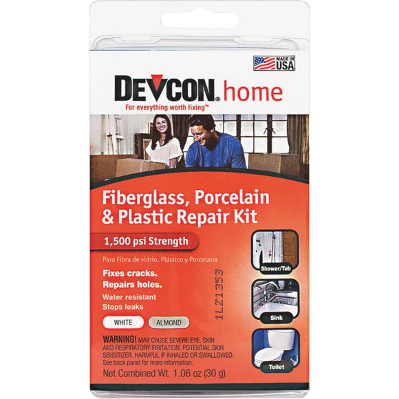 Devcon 1.06 Oz. Fiberglass, Porcelain & Plastic Epoxy Repair Kit