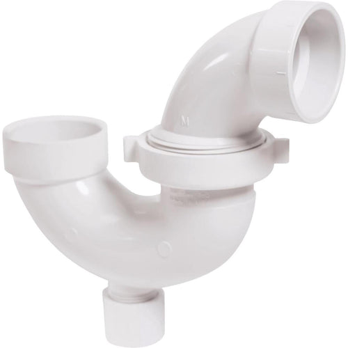 Charlotte Pipe 1-1/2 In. White PVC P-Trap with Union