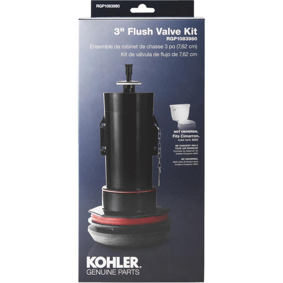 Kohler 3 In. Toilet Canister Flush Valve Repair Kit for Cimarron K-4634 Toilets