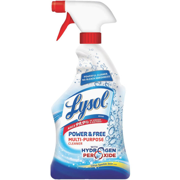 Lysol 22 Oz. Power & Free Citrus Sparkle Zest All-Purpose Cleaner with Hydrogen Peroxide