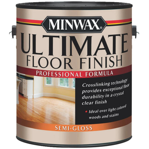 Minwax ULTIMATE 1 Gallon Semi Gloss Water-Based Polyurethane Floor Finish