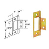 PrimeLine/SlideCo N6656 Bi-Fold Door Non-Mortise Hinge, Brass Plated ~ 1
