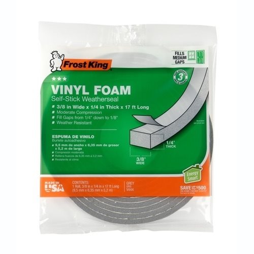 Frost King Vinyl Foam Weatherseal (Grey, 3/8