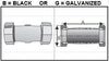 Pannext Fittings Compression Coupling Long (150lbs)